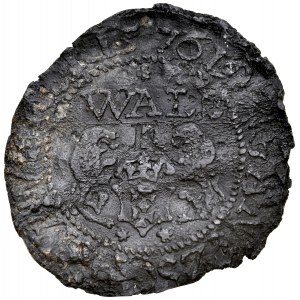 Gdańsk, Żeton 1576, jednostronny, A.: Dwa lwy trzymające renesansowy kartusz z herbem miasta Gdańska, w polu napis: *WAL*, na obrzeżu data 1576, Multipla.