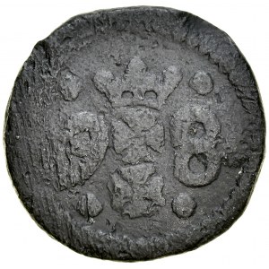 Gdańsk, Żeton 1598, A.: Herb miasta Gdańska, po bokach cyfry 9-8, Rv.: Data 1598 oraz ozdobniki.