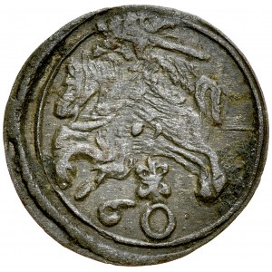 Jan II Kazimierz 1649-1668, Dwudenar 1652, Wilno. RRRR. Rzadki wariant bez legendy otokowej, 160 zamiast 360!.
