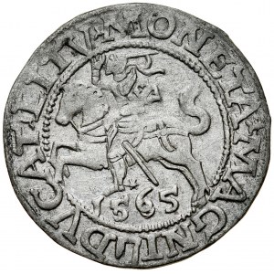 Zygmunt II August 1545-1572, Półgrosz 1565, Wilno. R. 1655 przestawienie cyfr daty.