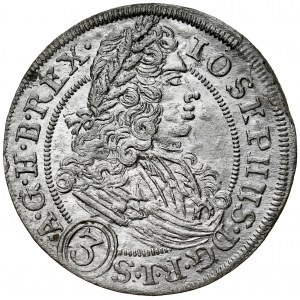 Silesia, Joseph I 1705-1711, 3 krajcary 1706 FN, Wroclaw.