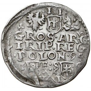 Zygmunt III 1587-1632, Trojak 1595, Bydgoszcz.
