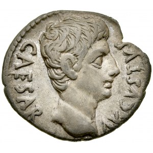 Rzym, Roman Republic, Denar 19 r. p.n.e., Octavianus August.