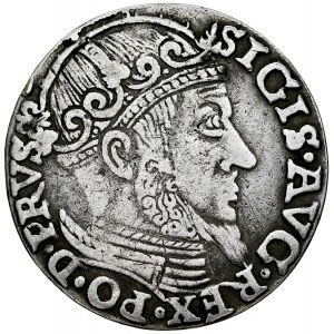 Sigismund II Augustus 1545-1572, Trojak 1557, Gdansk.