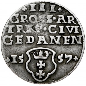Sigismund II Augustus 1545-1572, Trojak 1557, Gdansk.