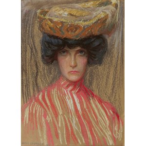 Henryk UZIEMBŁO, Portrait of a Woman in a Hat, 1906