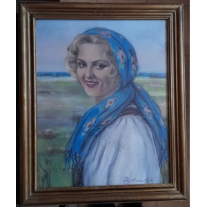 Dobrowolski Aleksander, Girl in a Blue Chuście.