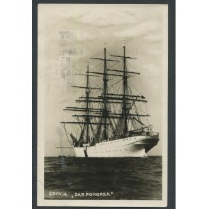 II RP Postcard Gdynia. Dar Pomorza