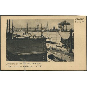 II RP Pocztówka Gdynia, Molo węglowe, 1929