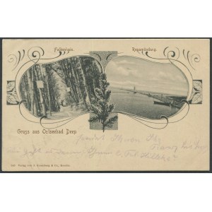 Mrzezyno postcard. Falcon Grove and the Rega River estuary circa 1911.