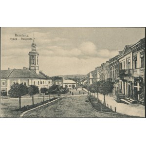 I WŚ Kresy Wschodnie Pocztówka Brzeżany. Rynek-Ringplatz 1915 r.