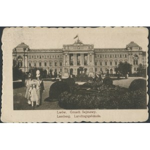 I WŚ Kresy Wschodnie Pocztówka Lwów. Gmach Sejmowy 1916 r.