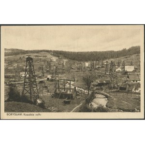 II RP Kresy Wschodnie Pocztówka Borysław. Kopalnie nafty ok. 1930 r.