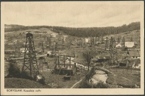 II RP Eastern Borderlands Postcard Boryslav. Oil mines circa 1930.