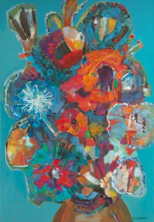Martyna Kliszewska (née en 1974), Fleurs dans un vase, 2024