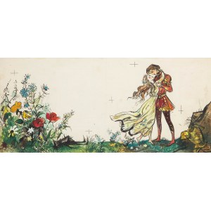 Jan Marcin Szancer (1902 Kraków-1973 Warszawa), Ilustracja do książki Baśń o stalowym jeżu - para, 1963