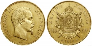 Francie, 100 franků, 1856 A, Paříž