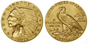 Spojené státy americké (USA), 2 1/2 dolaru, 1913, Philadelphia