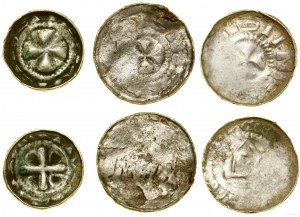 Allemagne, série de 3 deniers croisés, Xe/10e siècle.