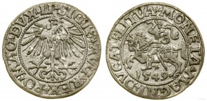 Pologne, demi-penny, 1549, Vilnius