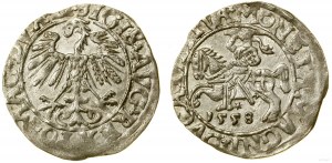 Pologne, demi-penny, 1558, Vilnius