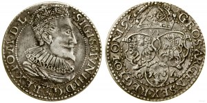 Pologne, six pence, 1596, Malbork