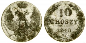 Pologne, 10 groszy, 1840, Varsovie