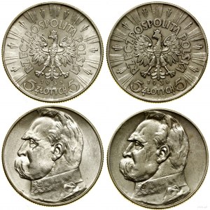 Polonia, set: 2 x 5 oro, 1935-1936, Varsavia