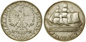 Pologne, 5 zlotys, 1936, Varsovie