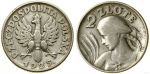 Pologne, 2 zlotys, 1925, Londres