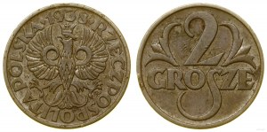 Poland, 2 pennies, 1938, Warsaw