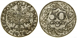 Pologne, 50 groszy, 1938, Varsovie