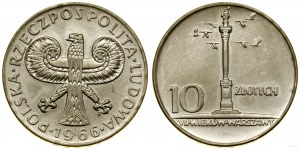 Pologne, 10 zlotys, 1966, Varsovie