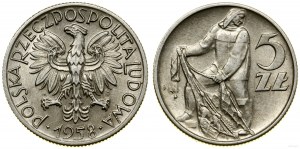 Polonia, 5 zloty, 1958, Varsavia