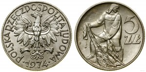 Pologne, 5 zlotys, 1974, Varsovie