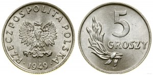 Polska, 5 groszy, 1949, Kremnica