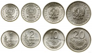Poľsko, sada 4 mincí, 1949