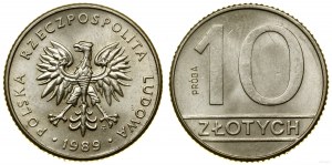 Poľsko, 10 zlotých, 1989, Varšava