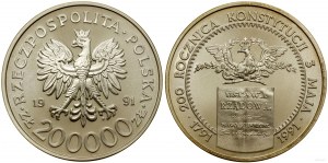 Pologne, 200.000 PLN, 1991, Varsovie