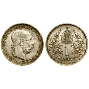 Austria, 1 korona, 1893, Wiedeń