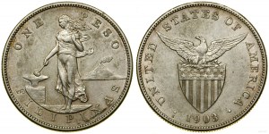 Philippines, 1 peso, 1903 S, San Francisco