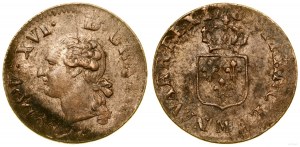 Francja, liard, 1789 M, Tuluza