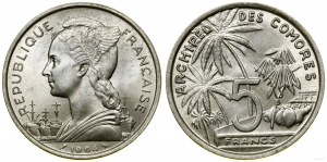 Komory, 5 frankov, 1964, Paríž