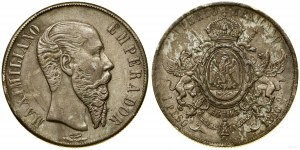 Meksyk, 1 peso, 1866 Mo, Meksyk