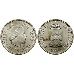 Monako, 10 frankov, 1966, Paríž
