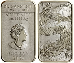 sztabki srebrne, sztabka kolekcjonerska, 2023 P, Perth