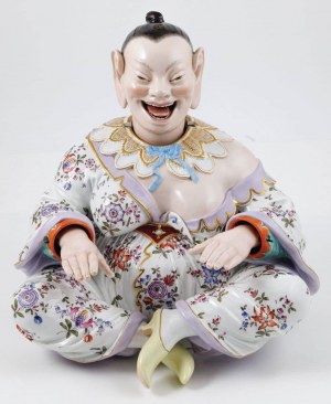 WACKELPAGODE - femme chinoise riant, Saxe, Meissen, vers 1760