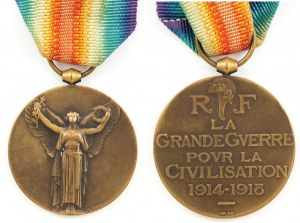 Medaglia della Vittoria, disegno Francia 1922