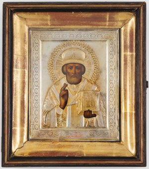 IICON OF HOLY MICHAEL THE WONDERFUL, Russia, Moscow, Yegor Kuzmich Cheryatov, 1899 - 1908