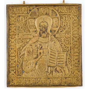 TRAVELING ICCON, CHRIST PANTOKRATOR, Russia, 19th century.